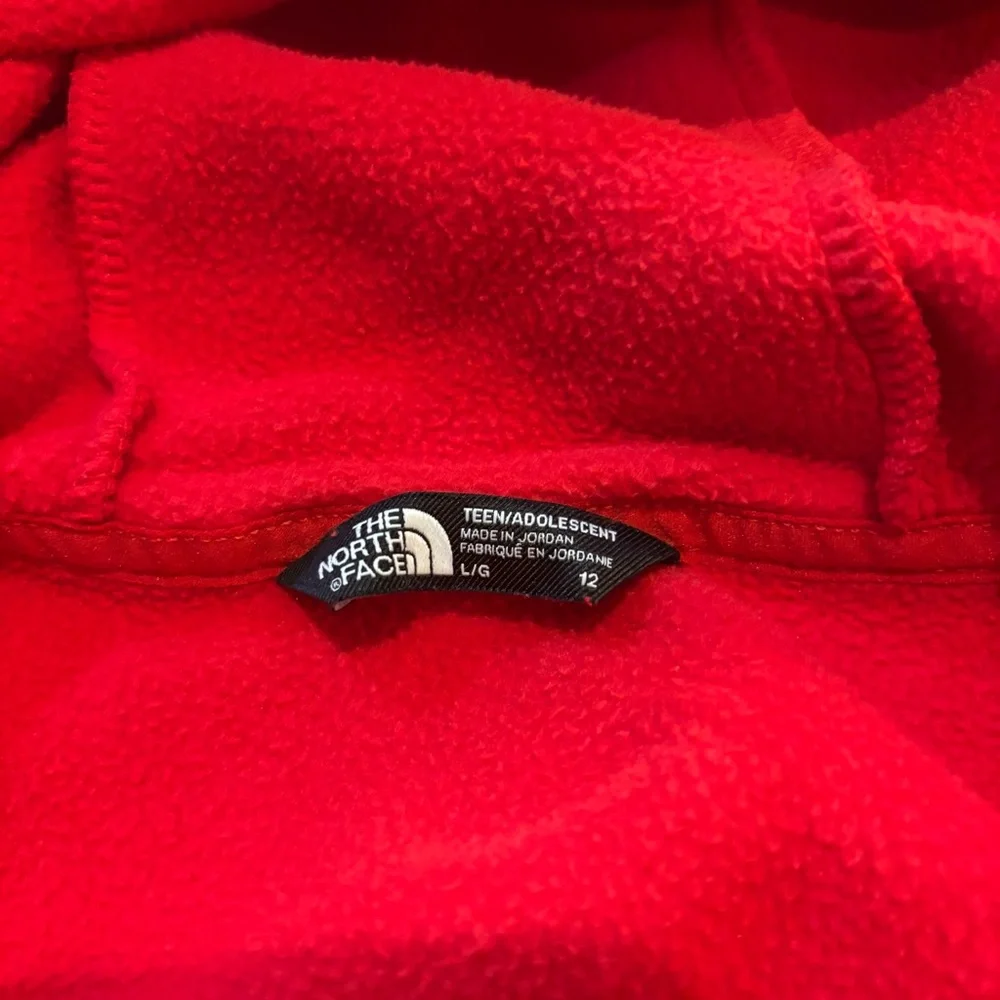 The North Face Glacier big kids red zip up hoodie L - Picture 4 of 4
